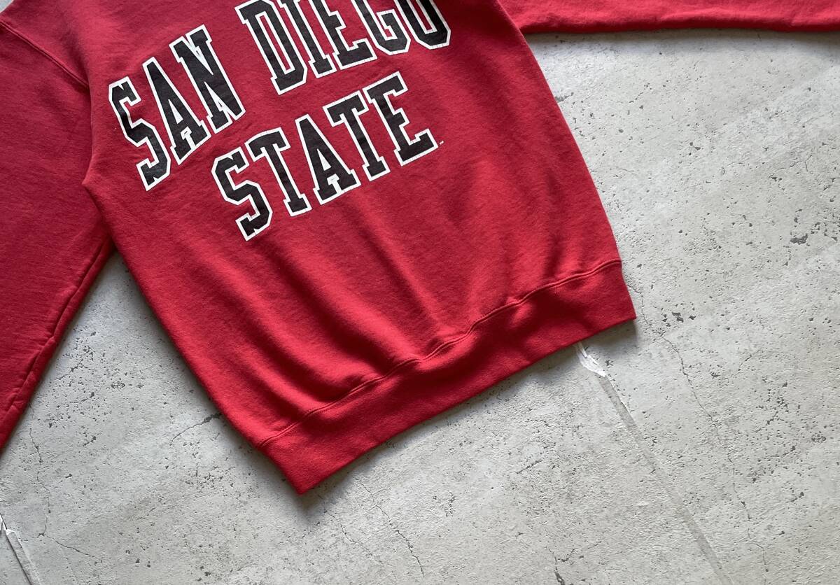 champion チャンピオン カレッジロゴ SAN DIEGO STATE クルーネック スウェット トレーナー レッド XS_画像4