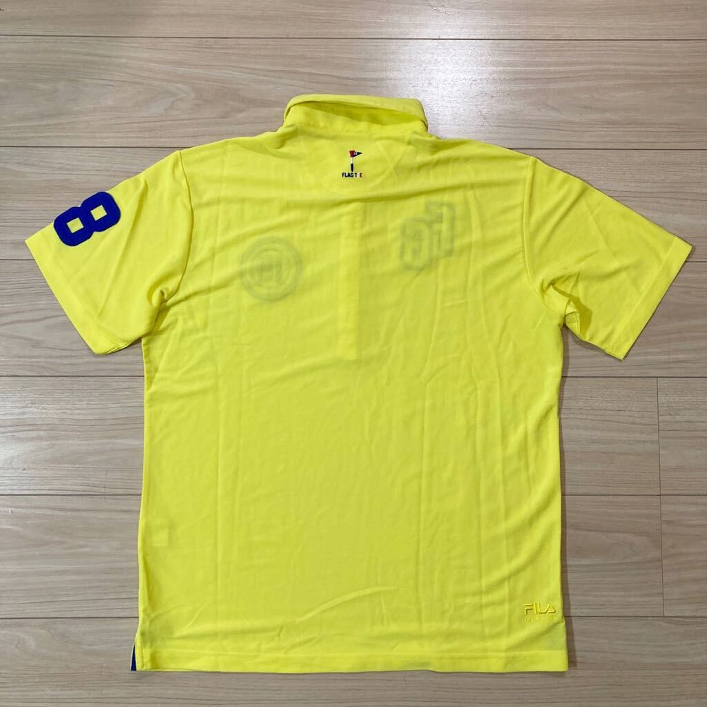 FILA GOLF フィラゴルフ ボタンダウンシャツ ポロシャツ 半袖シャツ LLサイズ 黄色_画像7