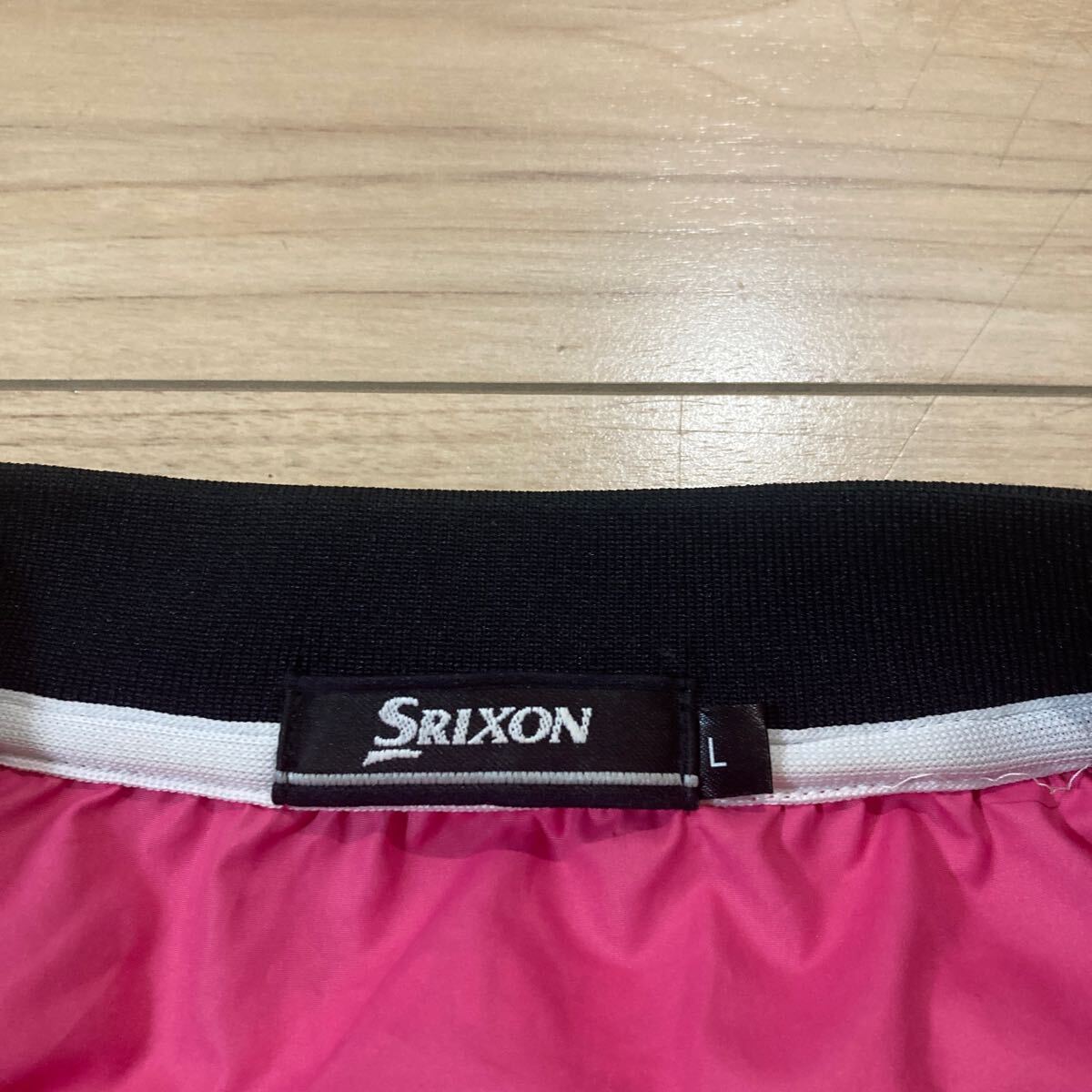 SRIXON スリクソン ゴルフウェア ピステ ヤッケ ウインドブレーカー 2way Lサイズ ピンク_画像3