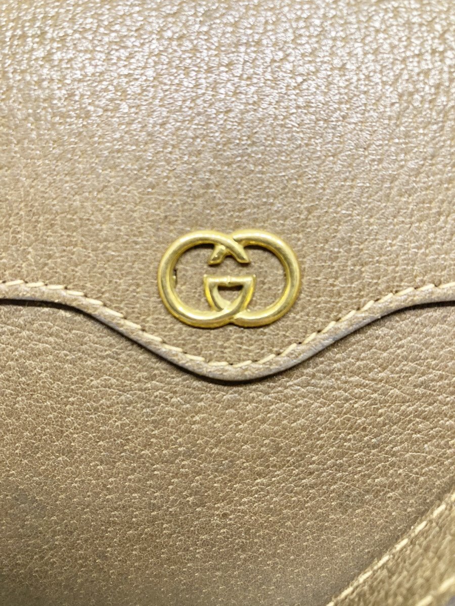 ◆◆【GUCCI】 グッチ GGロゴ レザー ショルダーバッグ ブラウン ヴィンテージ オールドグッチ 　oi ◆◆_画像4