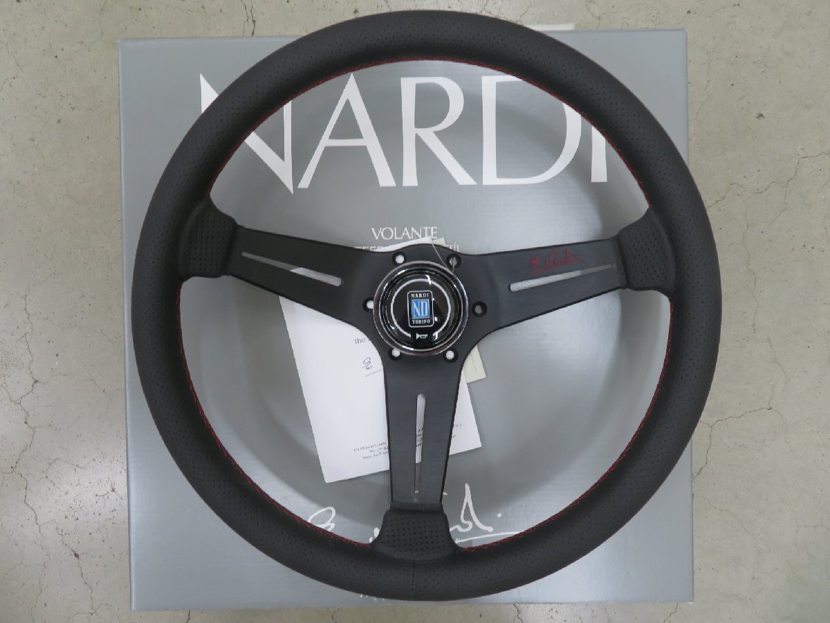 未使用正規品 数量限定モデル NARDI SPORT TYPE A 340 RED E.NARDI 品番 N921 BKLパンチングレザー＆ブラックスポーク 現品ありの画像1