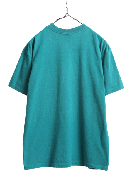 90s USA製 OLD GAP ポケット付き 無地 半袖 Tシャツ メンズ M / 古着 90年代 オールド ギャップ ポケT 無地T シングルステッチ 旧タグ 緑_画像7