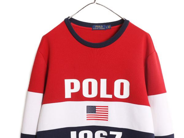  Polo Ralph Lauren принт тренировочный мужской L / футболка джерси материалы тренировочные брюки стрейч вырез лодочкой звезда статья флаг многоцветный 