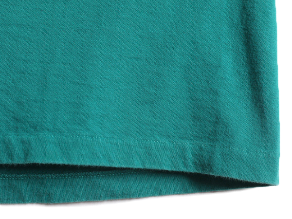 90s USA производства OLD GAP с карманом одноцветный короткий рукав футболка мужской M / б/у одежда 90 годы Old Gap pokeT одноцветный T одиночный стежок старый бирка зеленый 
