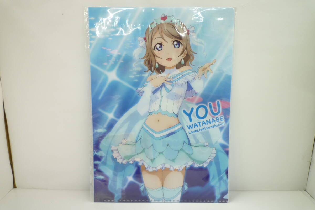 5o5j6A ラブライブ!サンシャイン!! A4クリアファイル 集合 渡辺曜 桜内梨子 3枚セット まとめ売り 未開封品_画像4