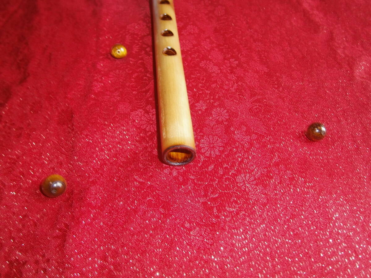 63 beginner . recommendation . bamboo . coating finishing classic style 7 hole 7 ps.@ condition root . shinobue atelier made 