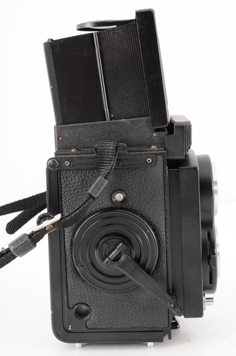TEXER テクサ AUTO MAT 75mm F2.8 F3.5 TWIN LENS ツイン レンズ 二眼レフ フィルムカメラ ケース キャップ付 動作品 RL-480M/107の画像5