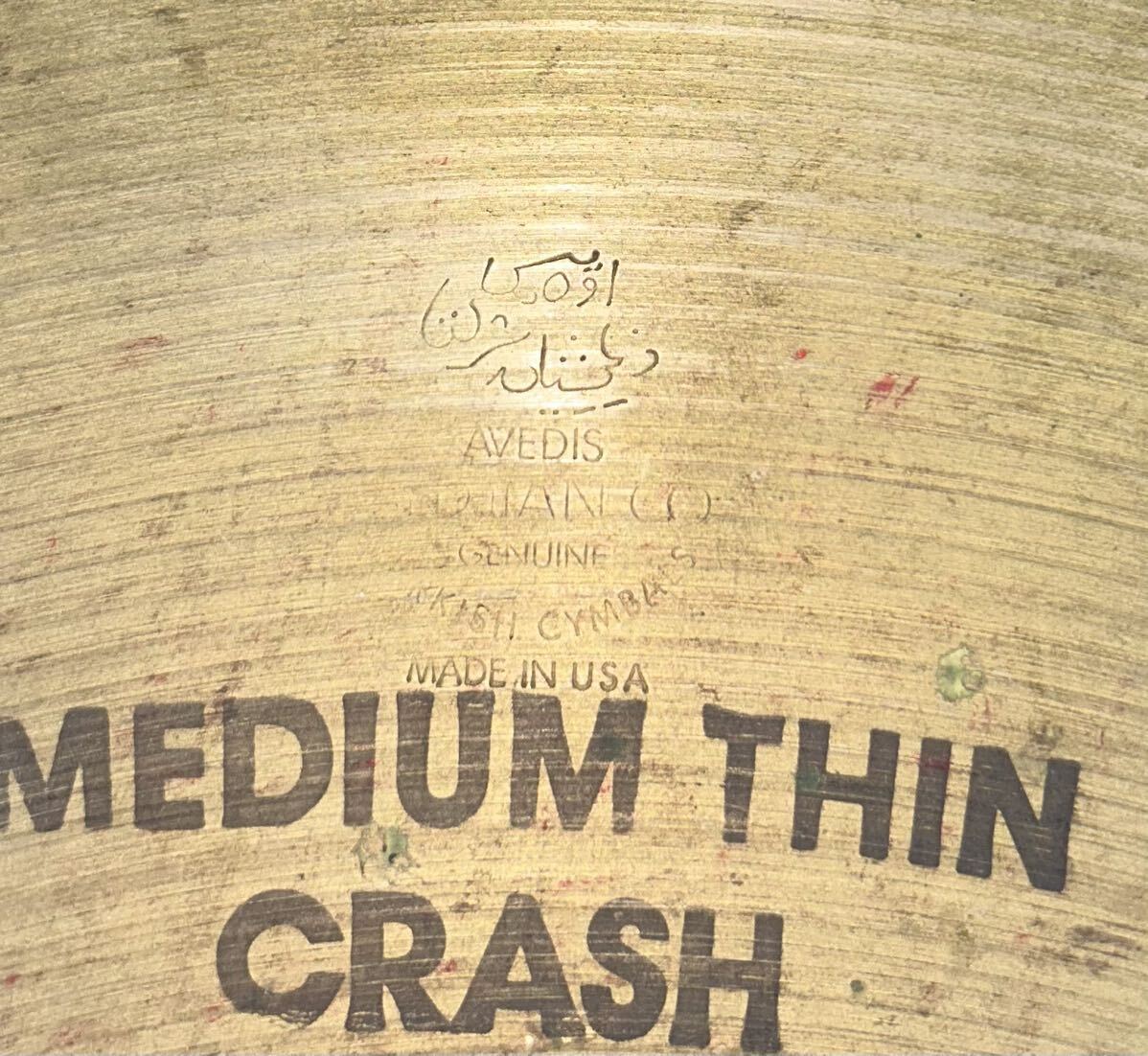 [ редкий ]A Zildjian A Jill Jean MEDIUM THIN CRASH белый вытащенный Logo 18 дюймовый тарелки авария 