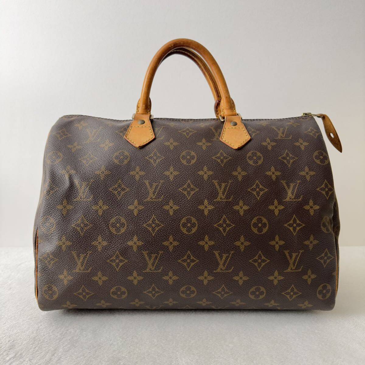 1円〜★LOUIS VUITTON ルイヴィトン モノグラム スピーディ35 M41524 ミニボストン ハンドバッグ レディース ブラウン レザー PVC 茶色 11_画像3