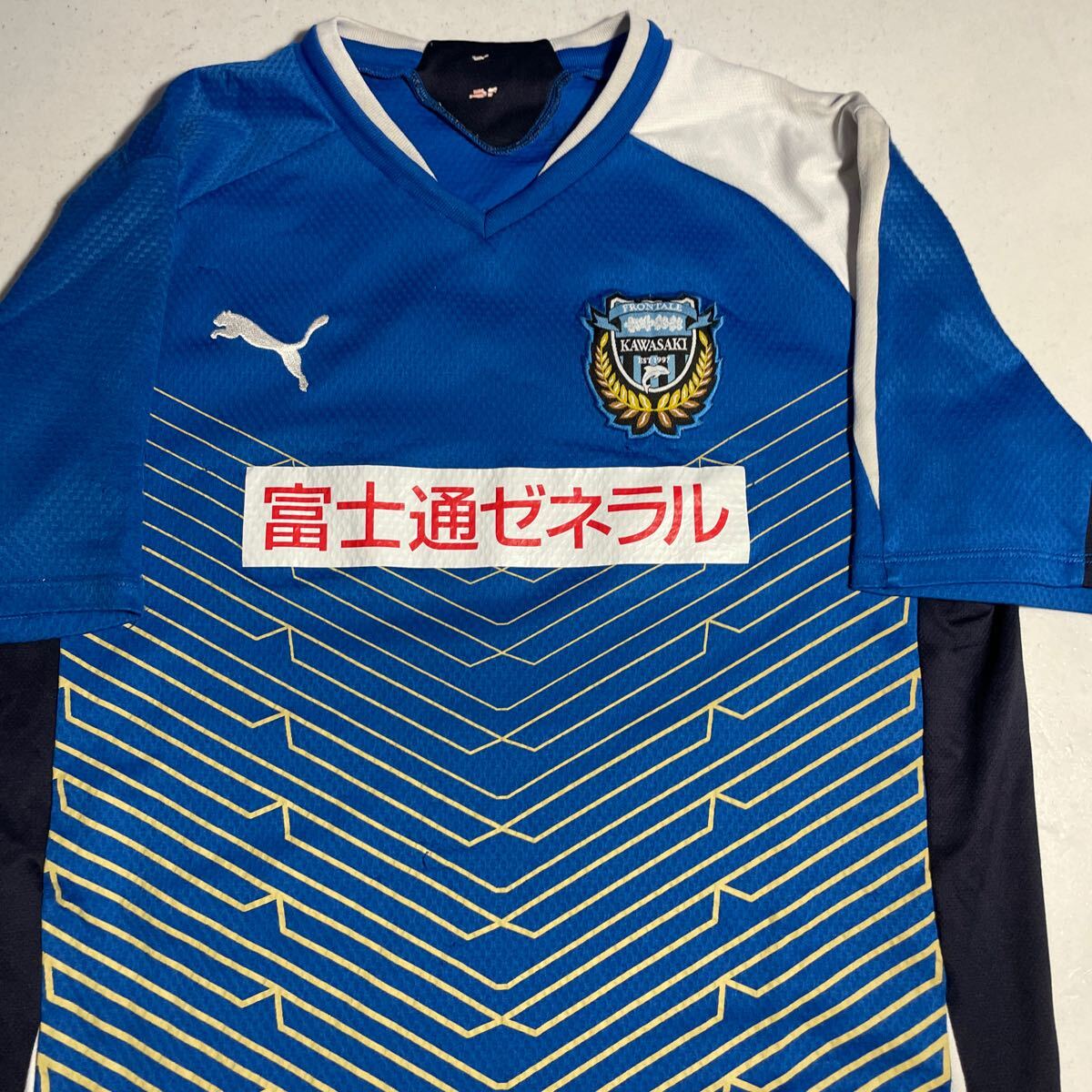 川崎フロンターレ kawasaki frontale 支給 着用 プーマ PUMA プラクティスシャツ トレーニングシャツ Oサイズの画像2