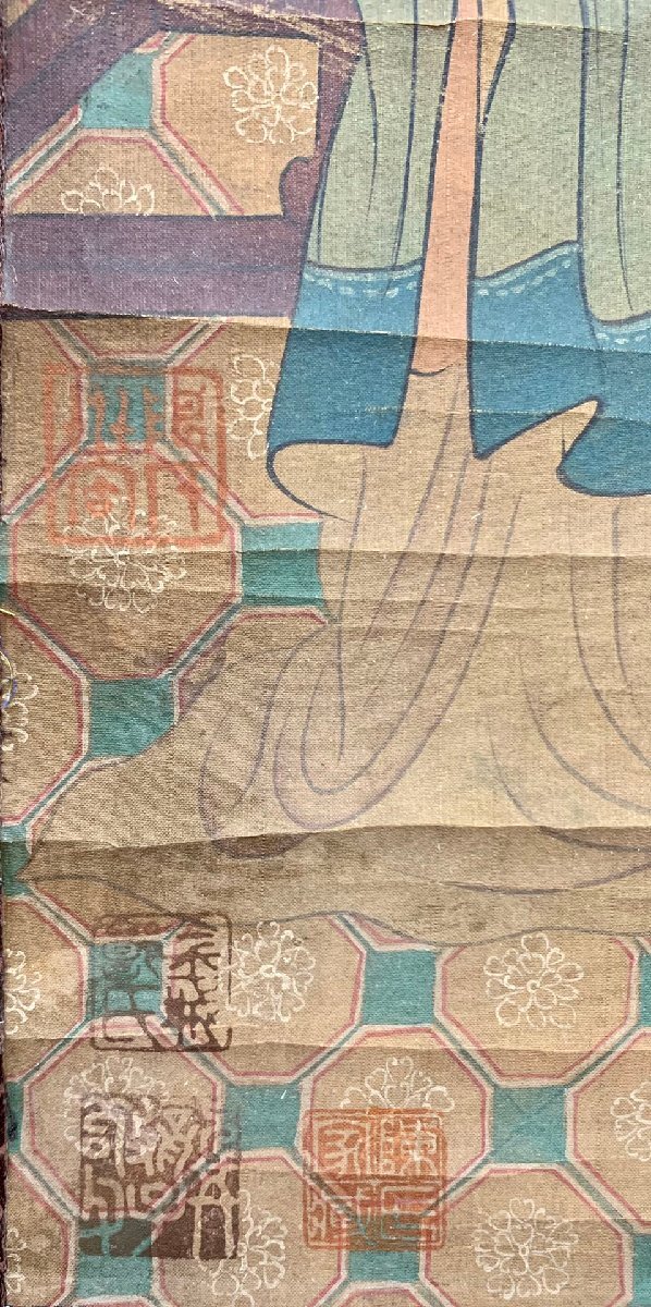 【安】中国南宋時代画家「劉松年書」絹本「人物図」掛軸 中国画 墨寶妙品 中国書道 古美味 古美術 375_画像9
