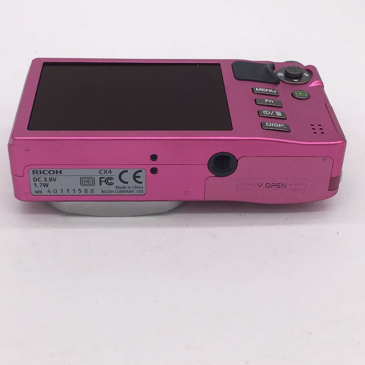 RICHO リコー CX4 バッテリー付き パープルピンク デジカメ デジタルカメラ バッテリー付属 動作未確認_画像6