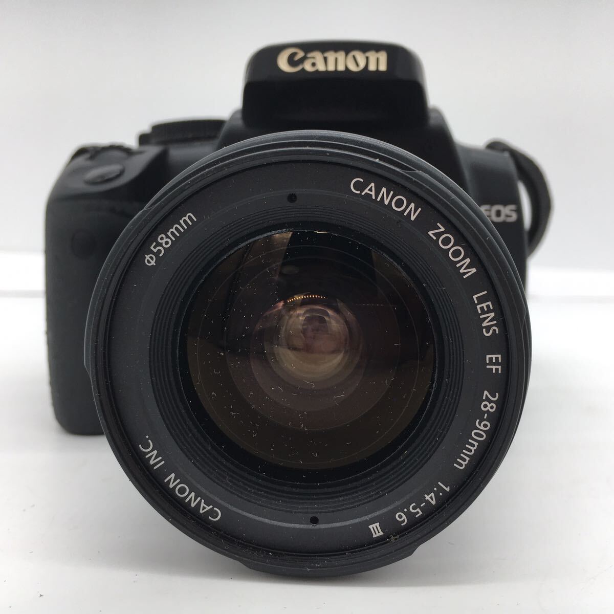 Canon キャノン EOS Kiss Digital X ブラック ボディ+ EF 28-90mm 1:4-5.6Ⅲ レンズ デジタル 一眼 カメラ バッテリー付属 動作確認済_画像2