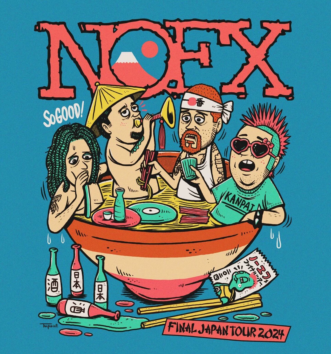 NOFX final Japan tour限定Tシャツ（ラーメンTシャツ） Tシャツの画像6