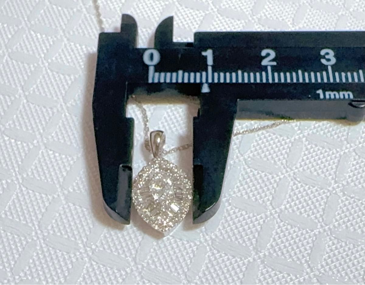 K18WG  ダイヤモンド　マーキスタイプパヴェトップネックレス
