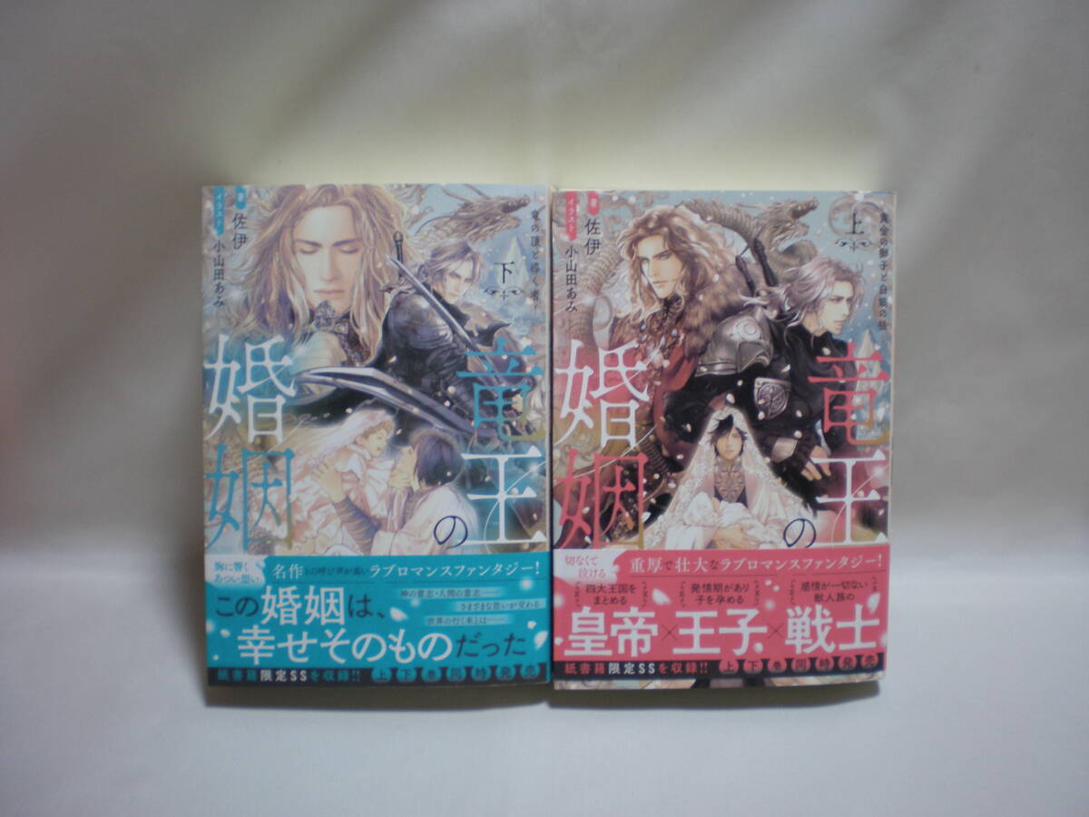 ◇佐伊◇「竜王の婚姻(上) 黄金の獅子と白銀の狼」「竜王の婚姻(下) 竜の頂と導く者」◇2冊◇エクレアノベルス◇_画像1