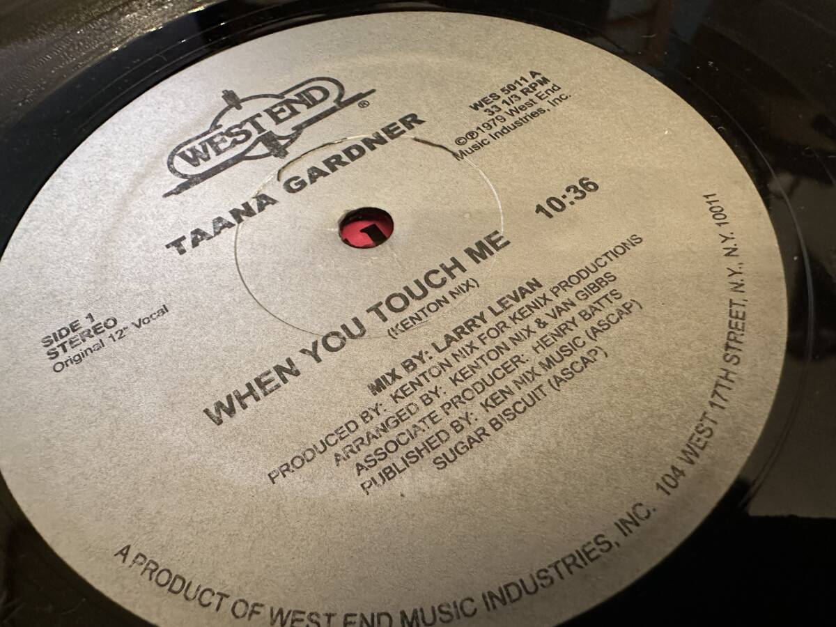 12”★Taana Gardner / When You Touch Me / ダンス・クラシック！Larry Levan _画像1