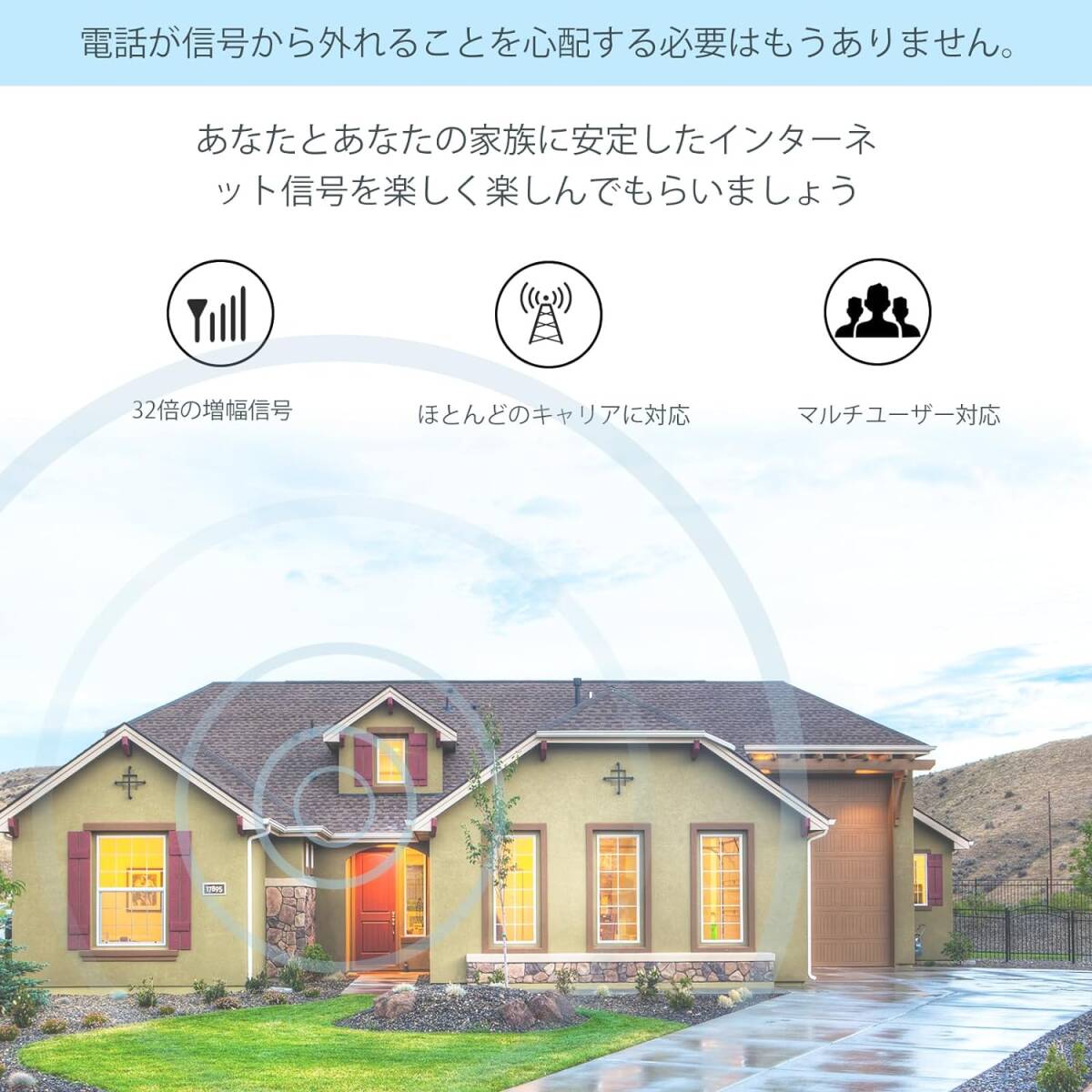 【未使用】家庭用携帯電話信号アンプ LM2325 すべての日本の携帯電話キャリアに対応 -KDDI & NTT & Softbank | 拡張帯域6,18,19信号_画像2