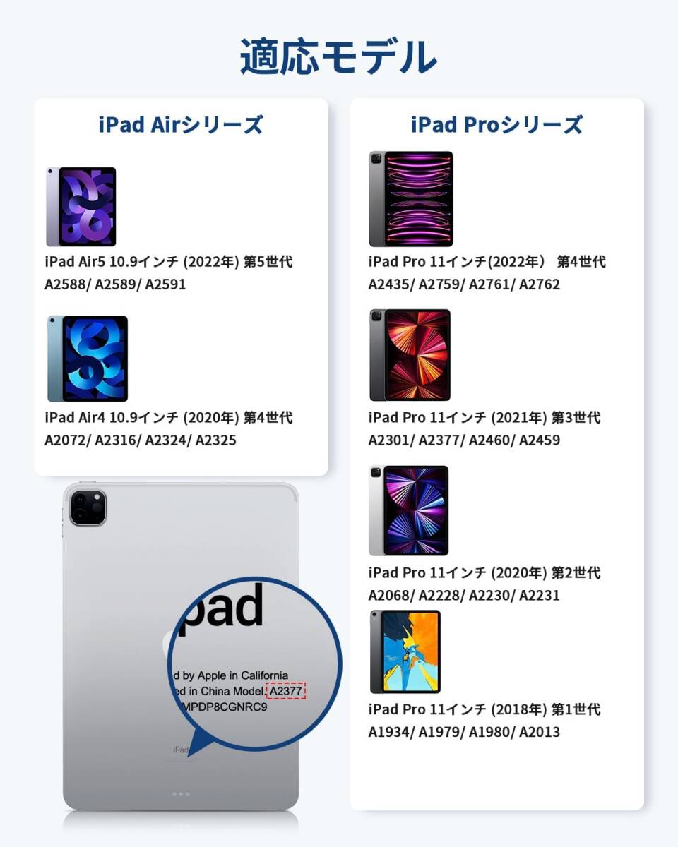 【未使用】Omikamo 11インチiPad Air LM2284 キーボード iPad Air ケース キーボード 第5世代 第4世代 日本語配列 iPad Pro_画像3