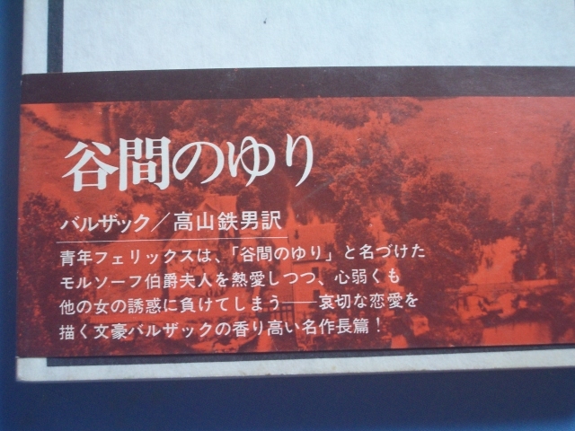 h ★　谷間のゆり　世界文学ライブラリー〈5〉　講談社　★　バルザック(著)　高山鉄男（訳） ★_画像4