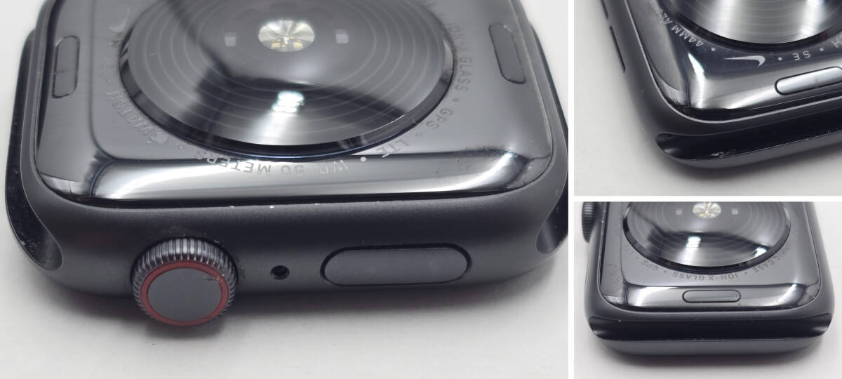 【1493】Apple Watch Nike SE 44mm GPS+Cellular MG0A3J/A A2356 スペースグレイ アルミニウム 利用制限- バッテリー100% 完動品 中古品_画像4