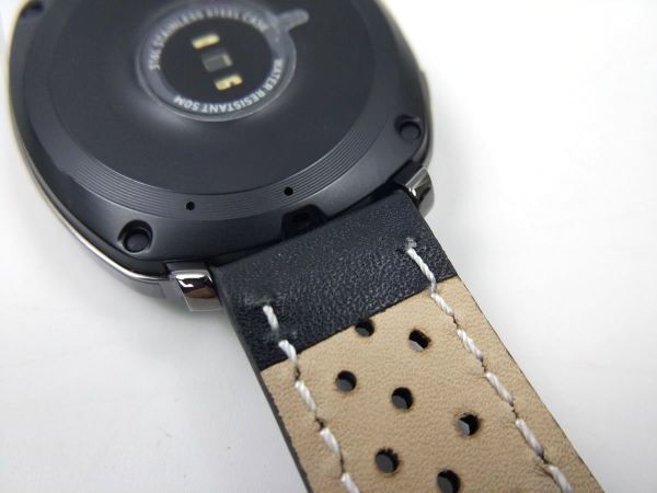 ミリタリー腕時計ベルト 本革レザー ウォッチバンド 通気 バネ棒付属 20mm ブラック_画像5