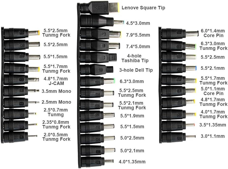 Powseed DCプラグ 5.5mm 2.1mm 変換 34種類 DCジャック acアダプター 変換プラグ ノートパソコンSON_画像2