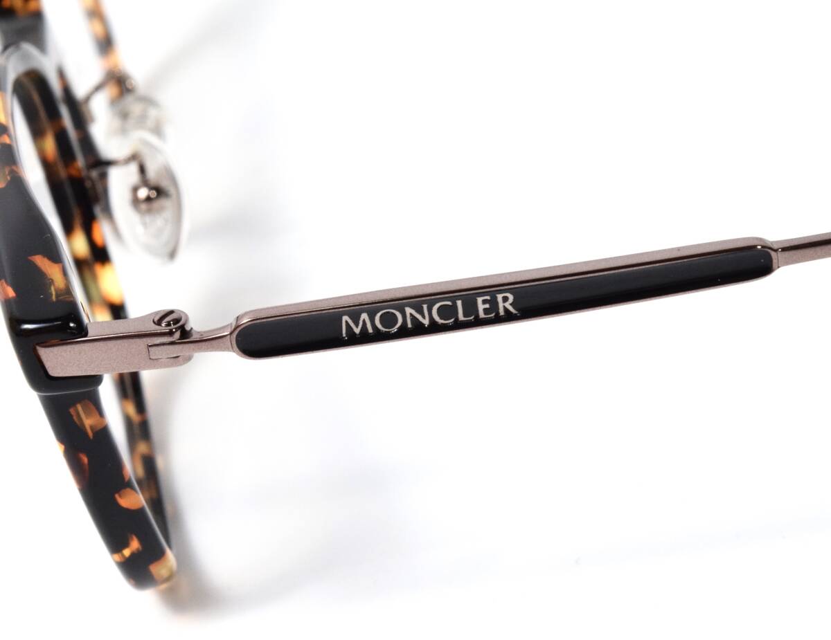 未使用 MONCLER モンクレール メガネ フレーム 眼鏡 ML5160-D 052 ブラウンデミ べっ甲_画像7