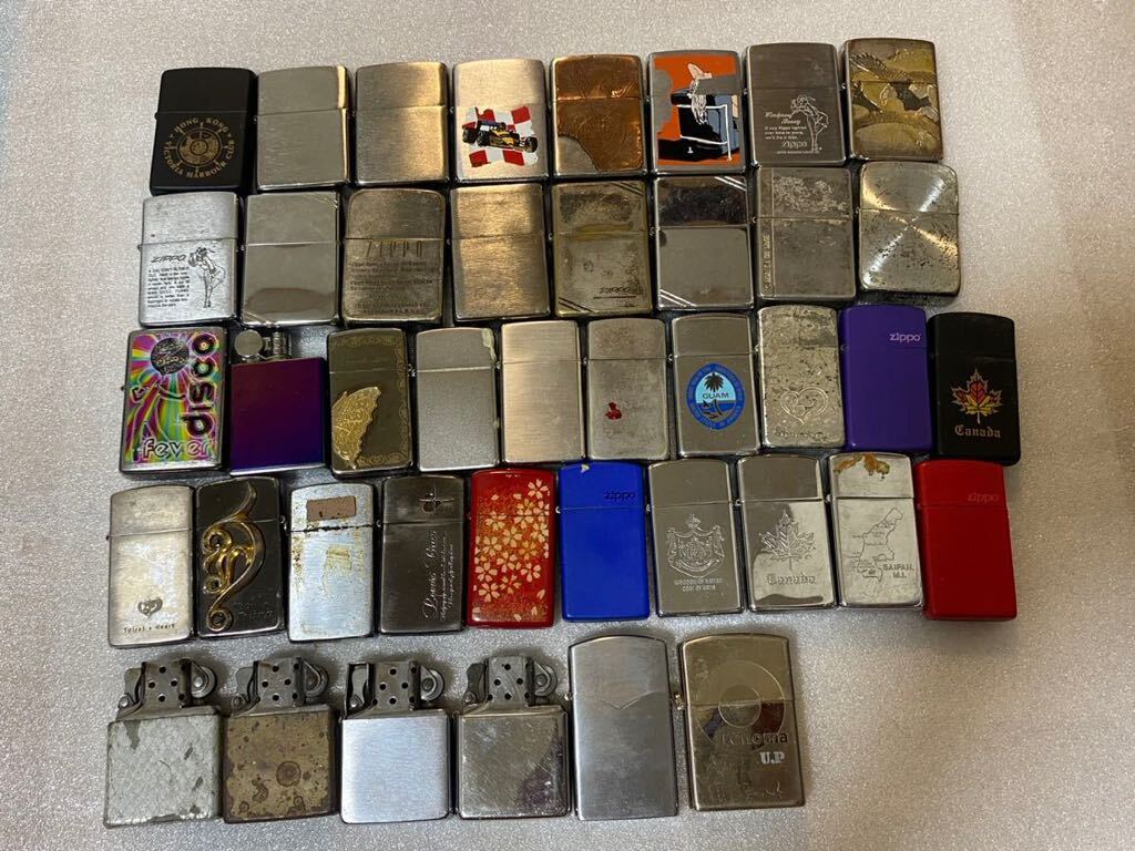 Zippo ジッポ オイルライター 喫煙具 まとめ　42個中古品ジャンク現状品_画像1