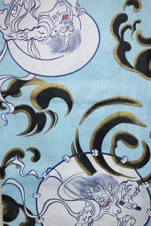 . day 2484.. tree cotton Kobai man kimono yukata single ..73 height 145К one-side . change .. Indigo . light blue. dyeing dividing manner god . god new goods color man preference 