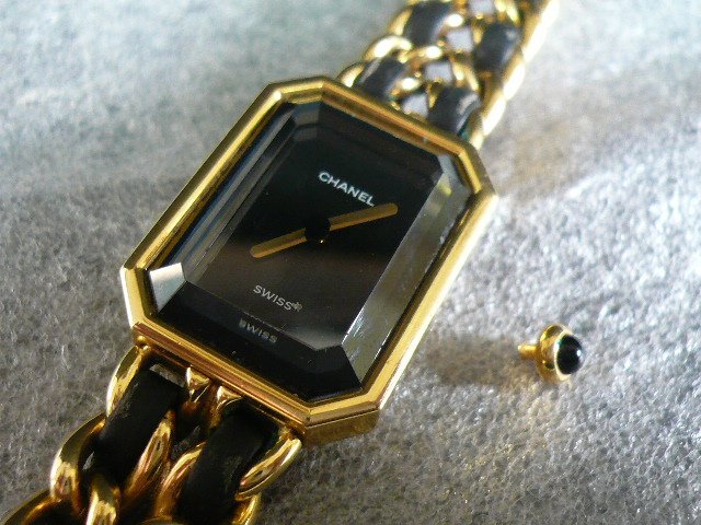 WSA-01872-08 CHANEL Chanel Premiere PLAQUE G20 M quartz wristwatch 1 point * junk 