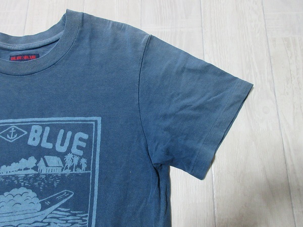 『 送料無料！』《雰囲気最高！》★ 最高のフェード感 ♪ ♪【ハリウッドランチマーケット】《BLUE BLUE》コットン100％ 半袖Tシャツ・S_画像2