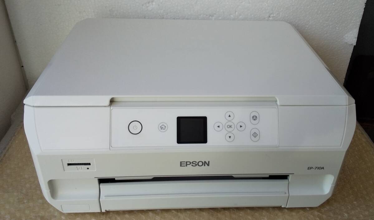 EPSON/エプソン インクジェット複合機 プリンター EP-710A 白 通電OK　本体のみ　ジャンク品_画像3