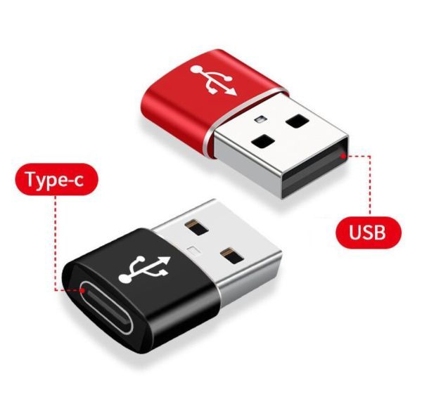 青 2個セット Type C (メス) to USB A (オス) 変換アダプター type c usb 高速データ転送 iphone 12 iphone 13 アンドロイド 充電変換_画像5