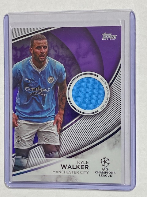 2023-24 Topps UEFA Club Competitions Purple Jersey Card Kyle Walker /299 カイル・ウォーカー 試合着用ジャージーカード の画像1