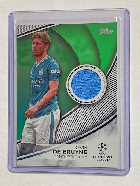 2023-24 Topps UEFA Club Competitions Green Jersey Card Kevin De Bruyne /199 ケヴィン・デ・ブライネ 試合着用ジャージーカードの画像1
