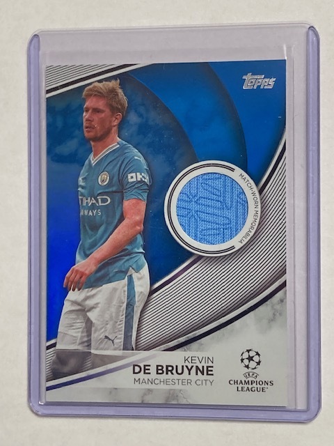 2023-24 Topps UEFA Club Competitions Blue Jersey Card Kevin De Bruyne /99 ケヴィン・デ・ブライネ 試合着用ジャージーカード_画像1