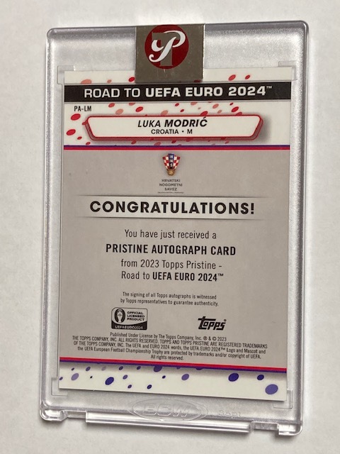 2023 TOPPS PRISTINE ROAD TO EURO 2024 SOCCER Autograph Luka Modric ルカ・モドリッチ 直筆サインカード_画像2