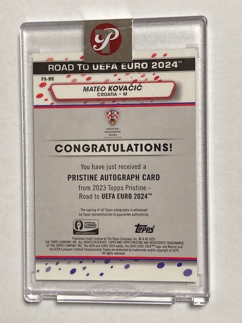 2023 TOPPS PRISTINE ROAD TO EURO 2024 SOCCER Autograph Mateo Kovacic マテオ・コヴァチッチ 直筆サインカード_画像2