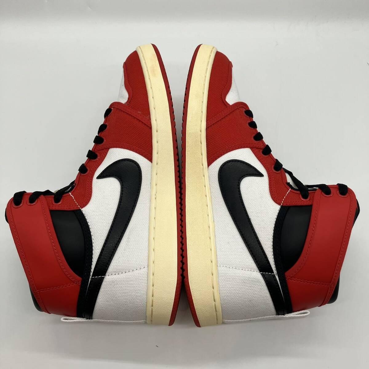 【28cm】美USED Nike Air Jordan 1 KO High Chicago ナイキ エアジョーダン1 ノックアウト ハイ シカゴ (DA9089-100) F587_画像5