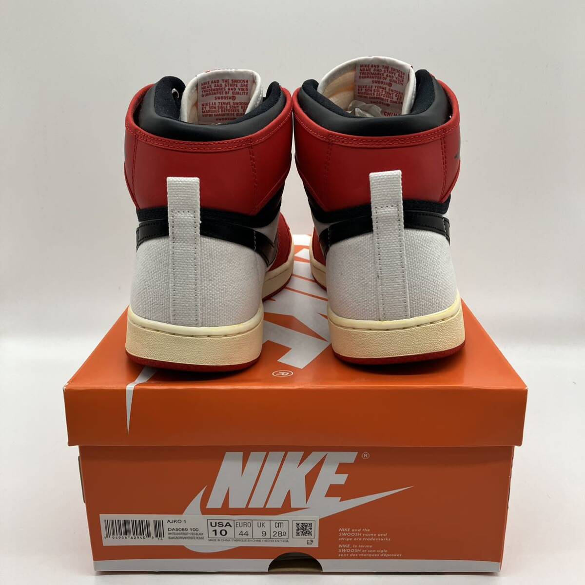 【28cm】美USED Nike Air Jordan 1 KO High Chicago ナイキ エアジョーダン1 ノックアウト ハイ シカゴ (DA9089-100) F587_画像4