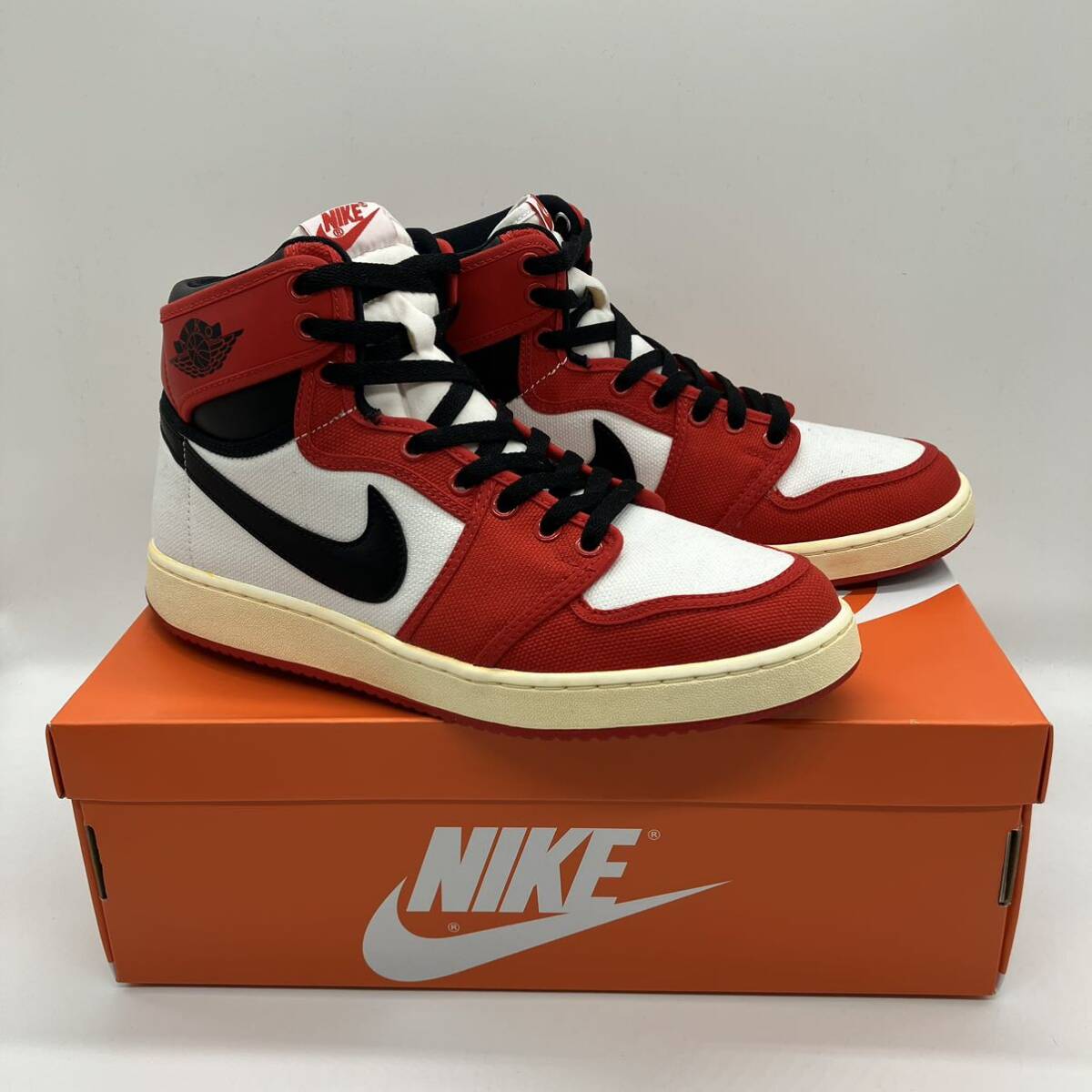 【28cm】美USED Nike Air Jordan 1 KO High Chicago ナイキ エアジョーダン1 ノックアウト ハイ シカゴ (DA9089-100) F587_画像2