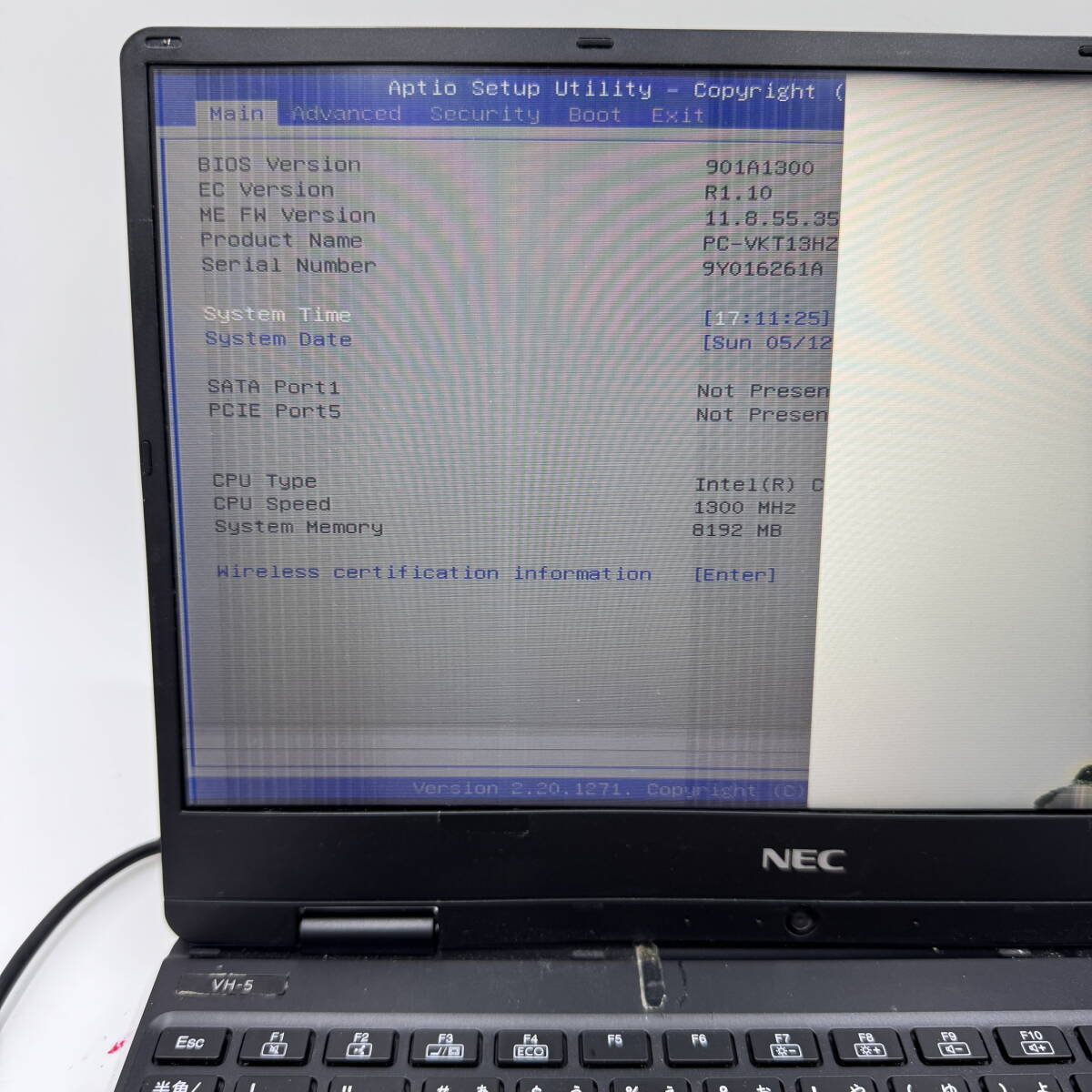 NEC ノートパソコン VKT13H-5 CPU:不明 ジャンクZ1605_画像2