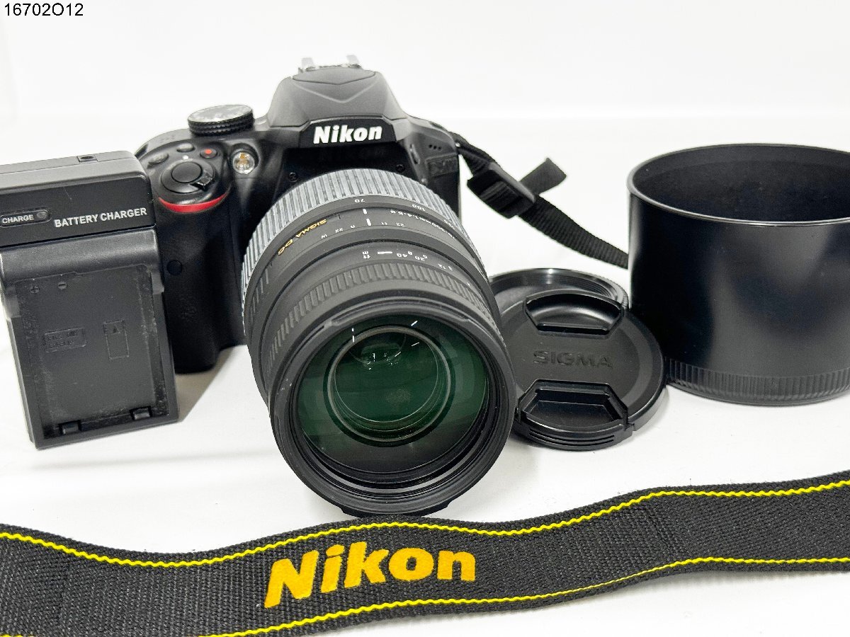 ★シャッターOK◎ Nikon ニコン D3400 SIGMA DG 70-300mm 1:4-5.6 一眼レフ デジタルカメラ ボディ レンズ フード 16702O12-9の画像1