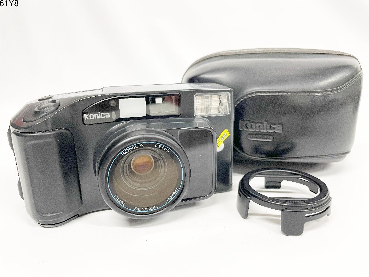 ★美品★ シャッターOK◎ Konica コニカ MR.640 DUAL SENSOR AF コンパクト フィルムカメラ ケース付 61Y8-8_画像1