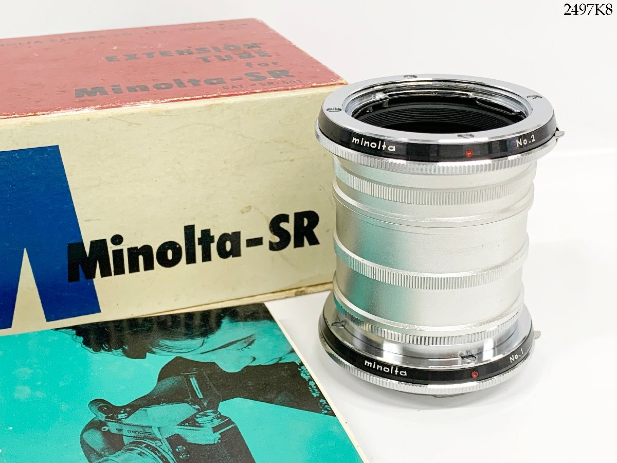 ★minolta-SR ミノルタ NO.1 NO.2 エクステンションチューブ 中間リング 一眼レフ カメラ アクセサリー 箱付 2497K8-10_画像1