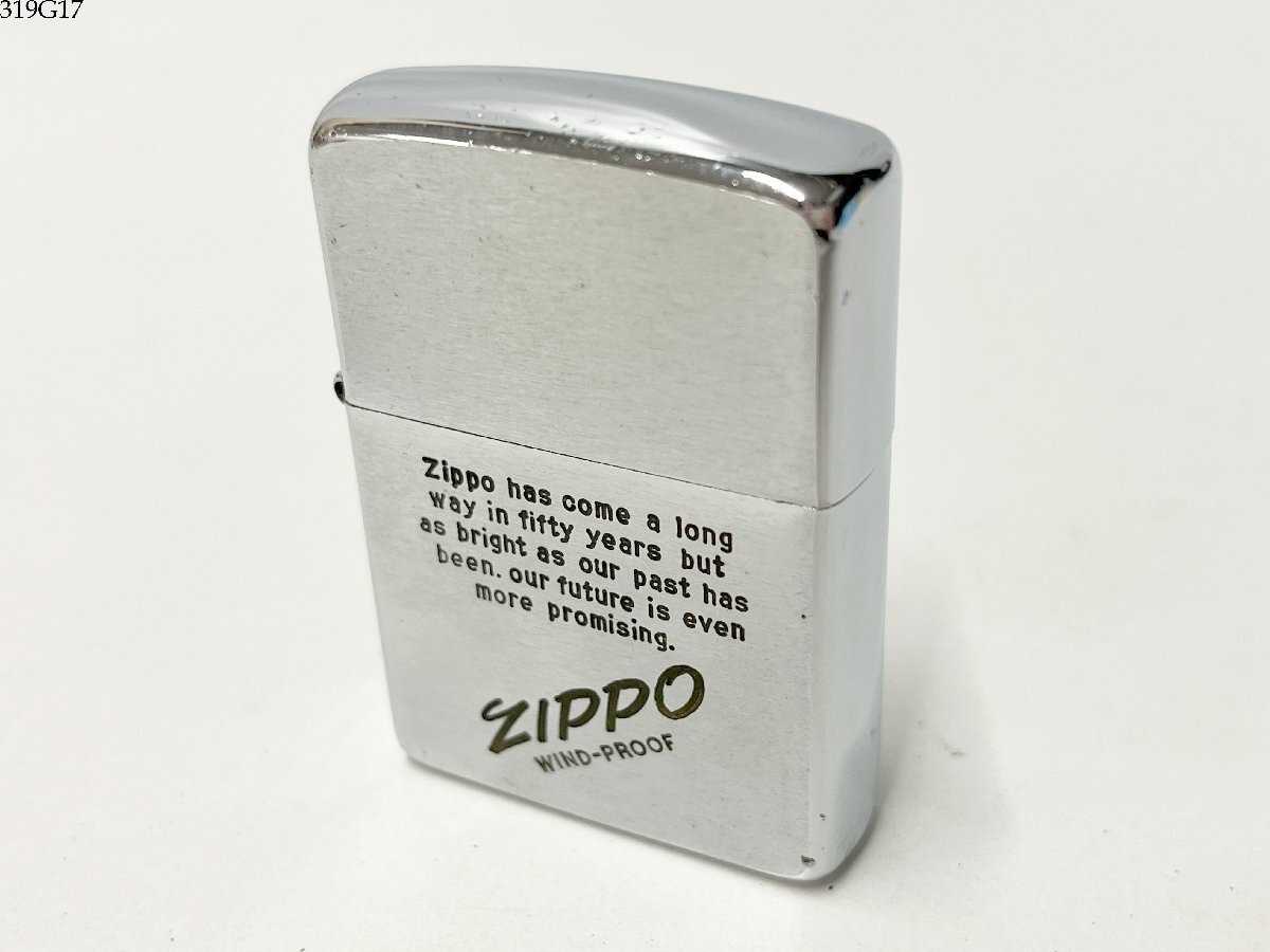 ★着火OK◎ ZIPPO ジッポー WIND-PROOF 斜め文字 シルバー 1989年製 オイルライター 喫煙具 319G17-20_画像1