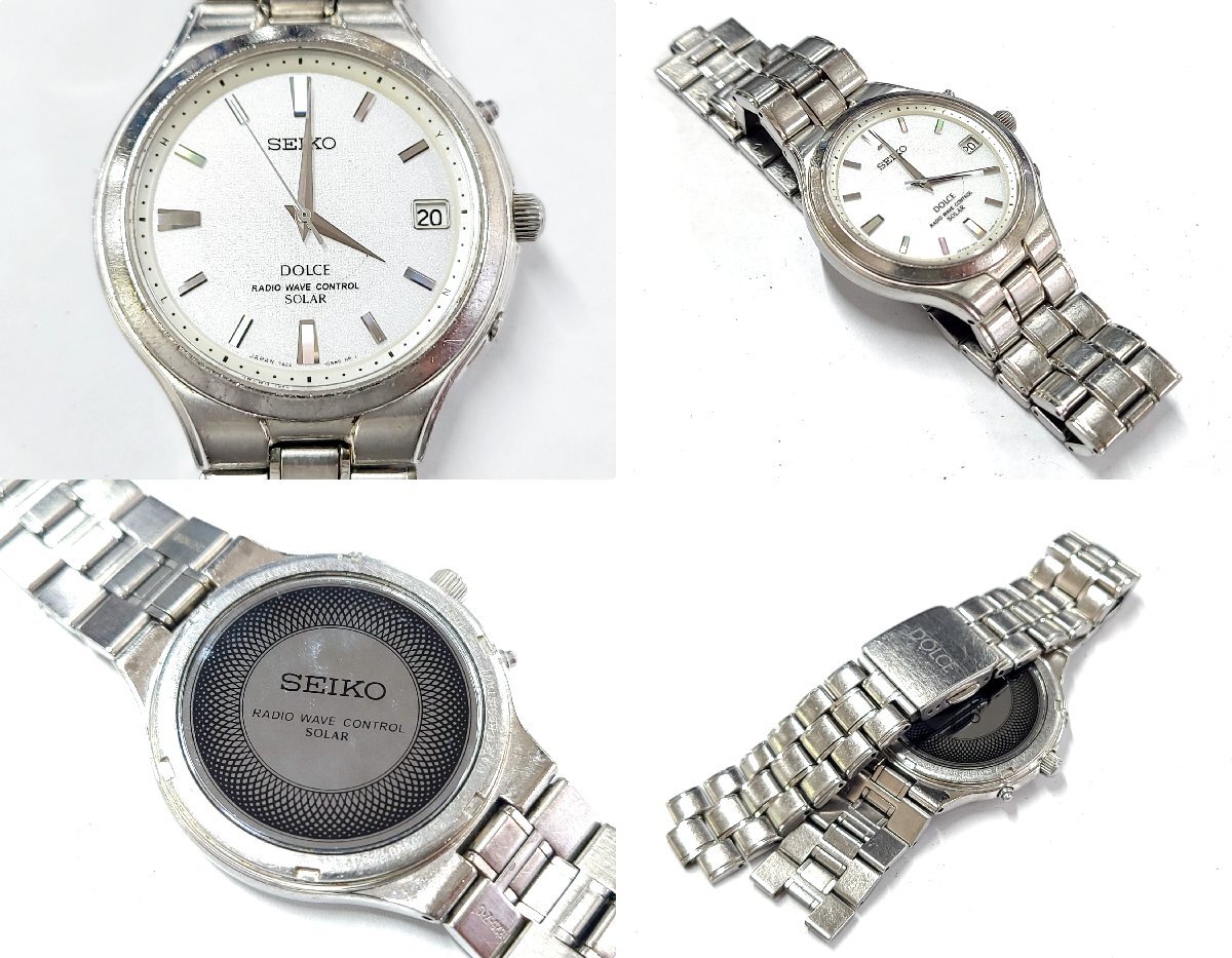 ★SEIKO セイコー 大量 4個 おまとめ DOLCE 7B22-0AK0/7B22-0AD0/7B22-0AY0/5B21-0AB0 電波 ソーラー メンズ 腕時計 8942M5-12_画像4