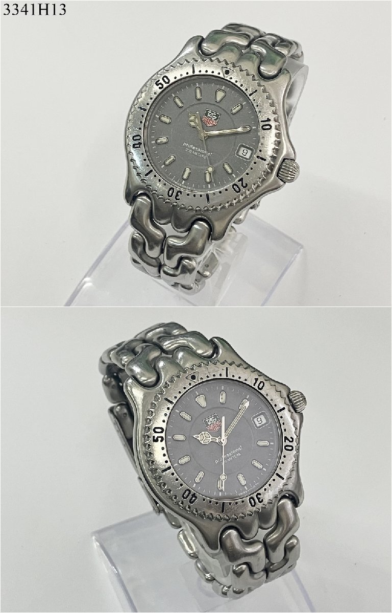 ★稼働品◎ TAG HEUER タグホイヤー セル プロフェッショナル 200M WG1113-K0 クォーツ デイト 3針 メンズ 腕時計 純正ベルト 3341H13-16の画像5