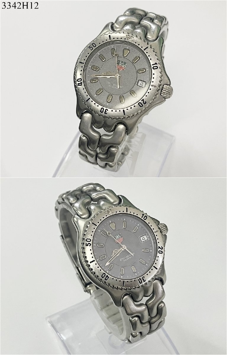 ★ TAG HEUER タグホイヤー セル プロフェッショナル 200M WG1213-K0 クォーツ デイト 3針 メンズ ボーイズ 腕時計 純正ベルト 3342H12-16_画像5